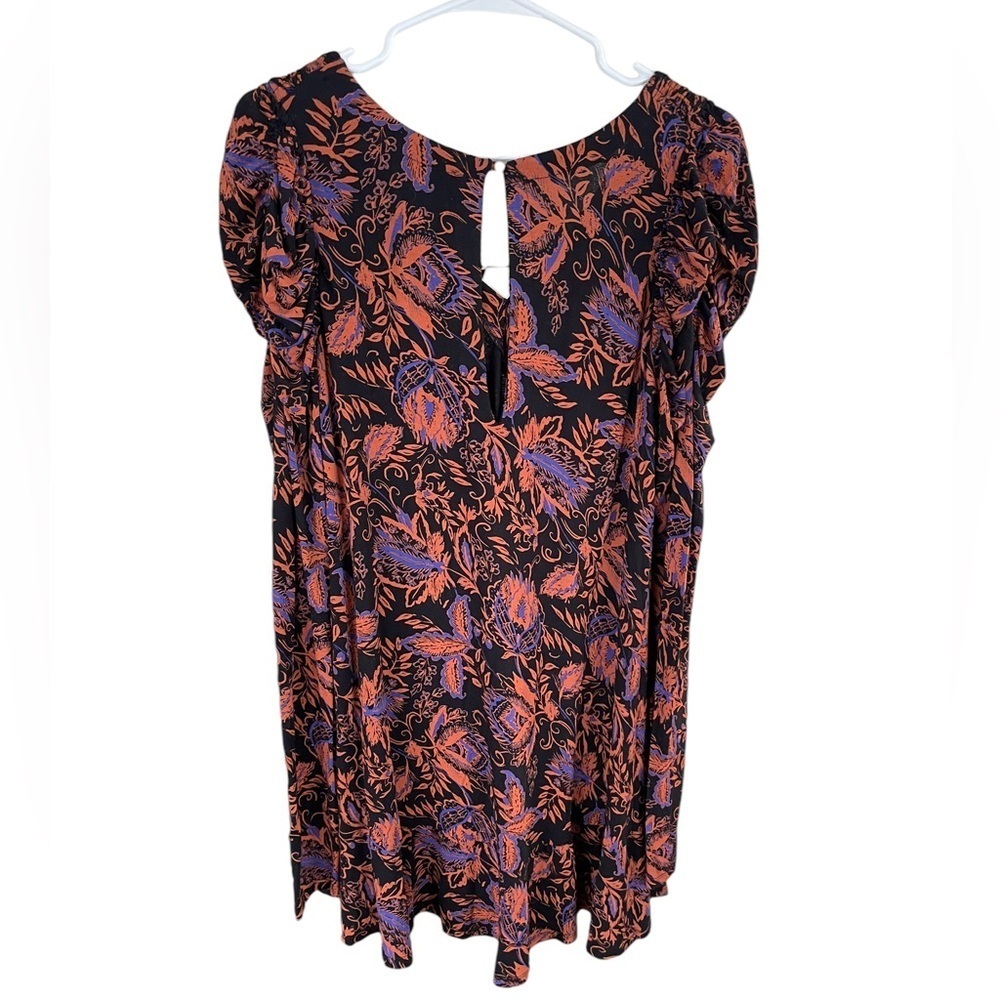 Free People Black and Purple Floral Tunic - Picture 9 of 10